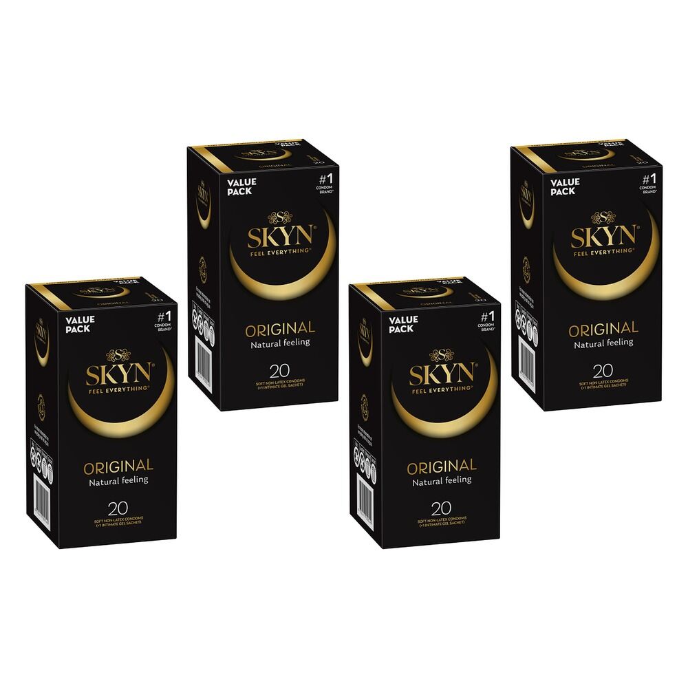 Skyn Original Condoms 20 Pack Bundle of 4