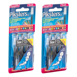Piksters Interdental Brushes Black Size 7 7 Pack Bundle of 2