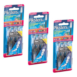 Piksters Interdental Brushes Black Size 7 7 Pack Bundle of 3