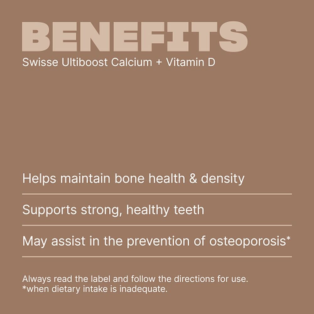 Swisse Ultiboost Calcium + Vitamin D 90 Tablets