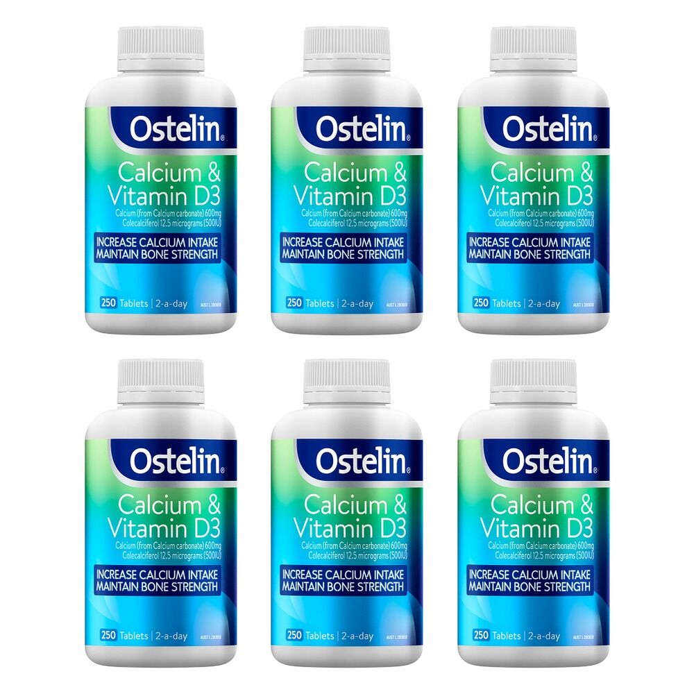 Ostelin Calcium & Vitamin D3 250 Tablets Pack of 6