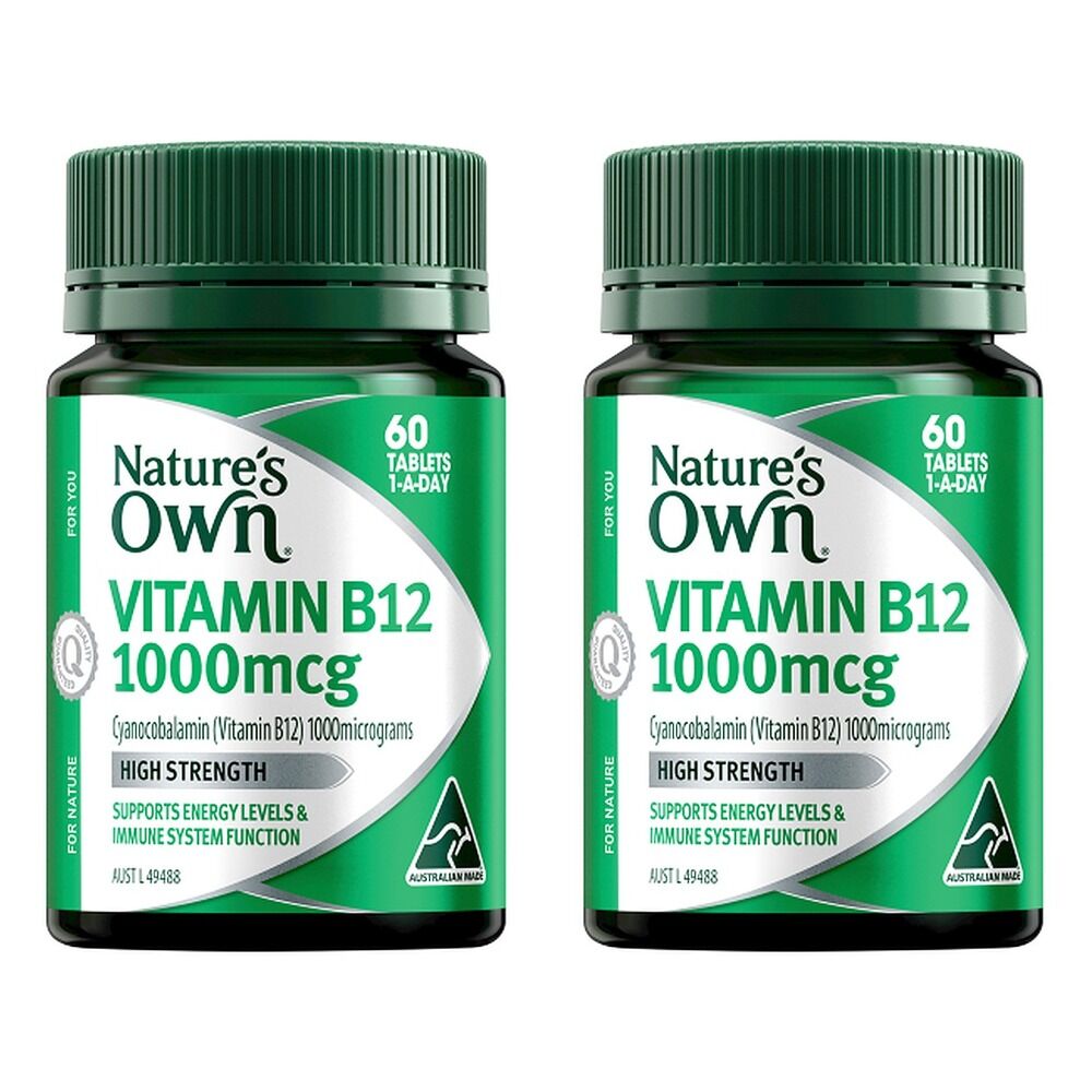 Nature's Own Vitamin B12 1000mcg 60 Tablets Pack of 2