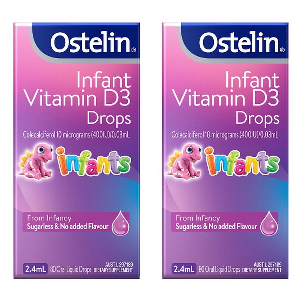 Ostelin Infant Vitamin D3 Drops 2.4mL Pack of 2