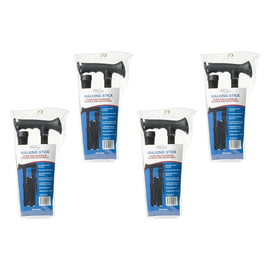 SurgiPack Aluminium Folding Walking Stick Black Pack of 4