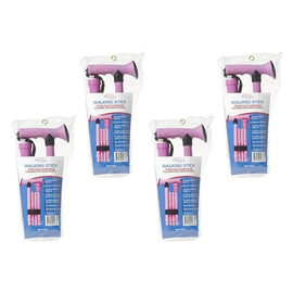 SurgiPack Aluminium Folding Walking Stick Pink Pack of 4