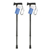 SurgiPack Aluminium Adjustable Walking Stick Black Pack of 2