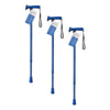 SurgiPack Aluminium Adjustable Walking Stick Blue Pack of 3