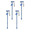 SurgiPack Aluminium Adjustable Walking Stick Blue Pack of 4