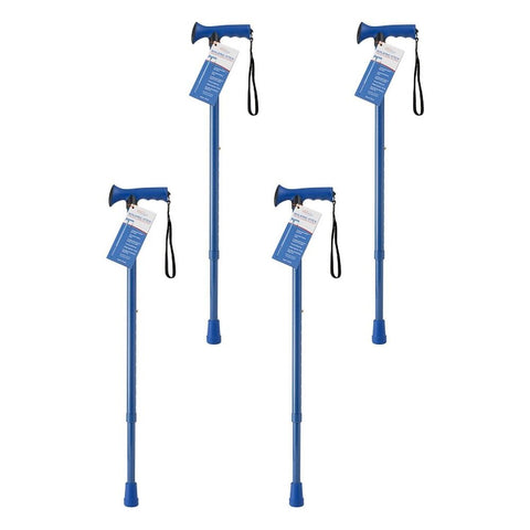 SurgiPack Aluminium Adjustable Walking Stick Blue Pack of 4