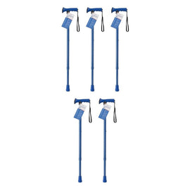 SurgiPack Aluminium Adjustable Walking Stick Blue Pack of 5