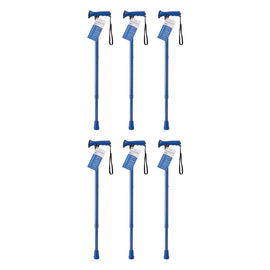 SurgiPack Aluminium Adjustable Walking Stick Blue Pack of 6