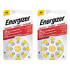 Energizer Hearing Aid Batteries AZ10 Turn & Lock 8 Pack Bundle of 2