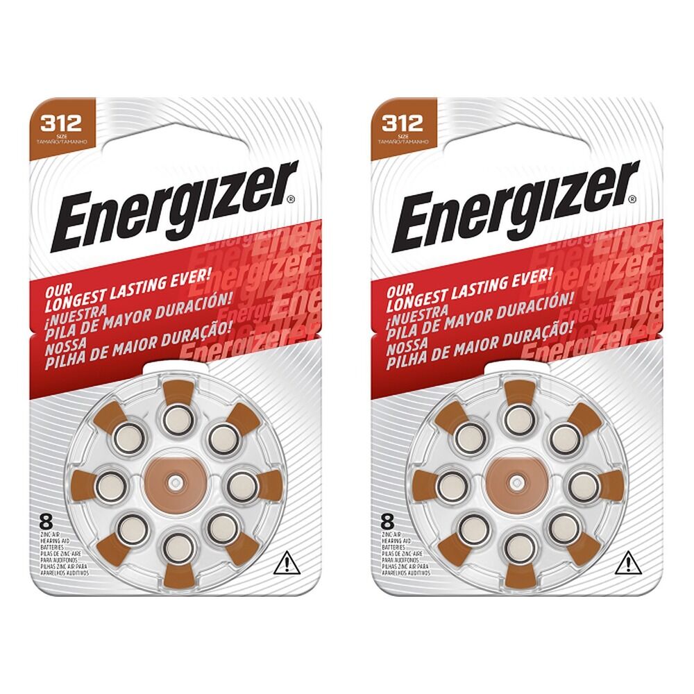 Energizer Hearing Aid S2312 Batteries 8 Pack Bundle of 2