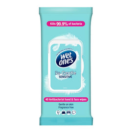 Wet Ones Be Gentle Hand & Face Wipes 40 Wipes