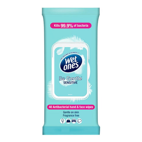 Wet Ones Be Gentle Hand & Face Wipes 40 Wipes