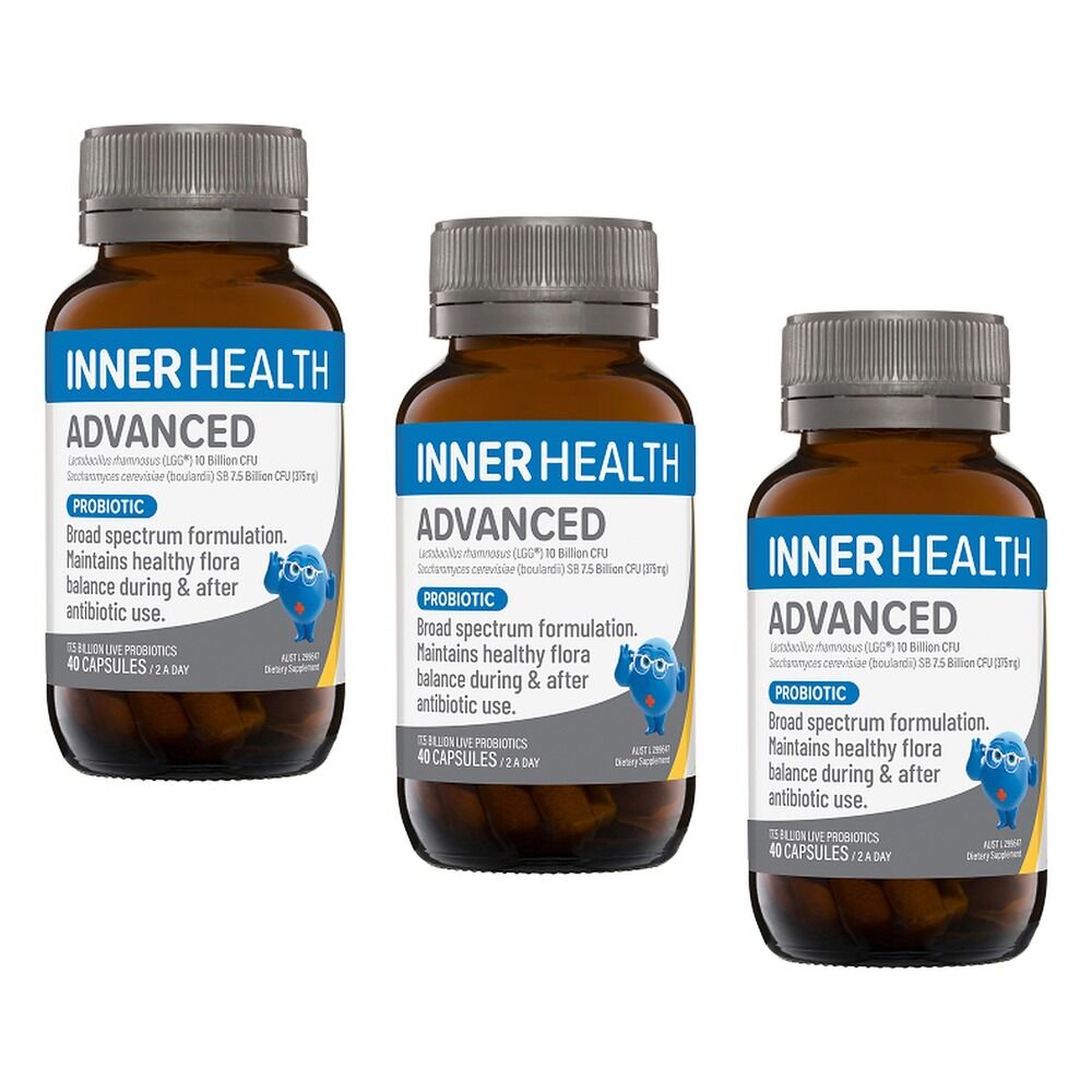 Inner Health Advanced Probiotic 40 Capsules Pack of 3