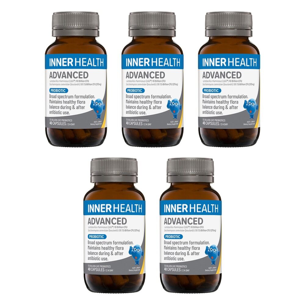 Inner Health Advanced Probiotic 40 Capsules Pack of 5