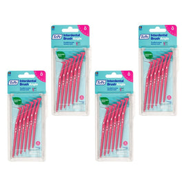 TEPE Interdental Brush Angle Pink Pack (ISO 0) 6 Pack Bundle of 4