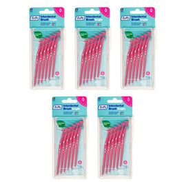TEPE Interdental Brush Angle Pink Pack (ISO 0) 6 Pack Bundle of 5