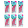 TEPE Interdental Brush Angle Pink Pack (ISO 0) 6 Pack Bundle of 6