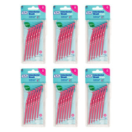 TEPE Interdental Brush Angle Pink Pack (ISO 0) 6 Pack Bundle of 6