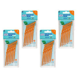 TEPE Interdental Brush Angle Orange Pack (ISO 1) 6 Pack Bundle of 4