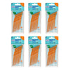 TEPE Interdental Brush Angle Orange Pack (ISO 1) 6 Pack Bundle of 6