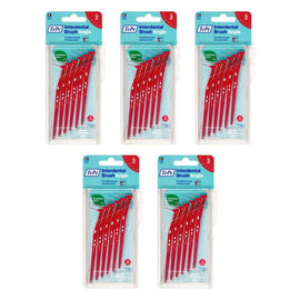 TEPE Interdental Brush Angle Red Pack (ISO 2) 6 Pack Bundle of 5