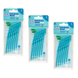 TEPE Interdental Brush Angle Blue Pack (ISO 3) 6 Pack Bundle of 3