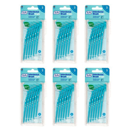 TEPE Interdental Brush Angle Blue Pack (ISO 3) 6 Pack Bundle of 6