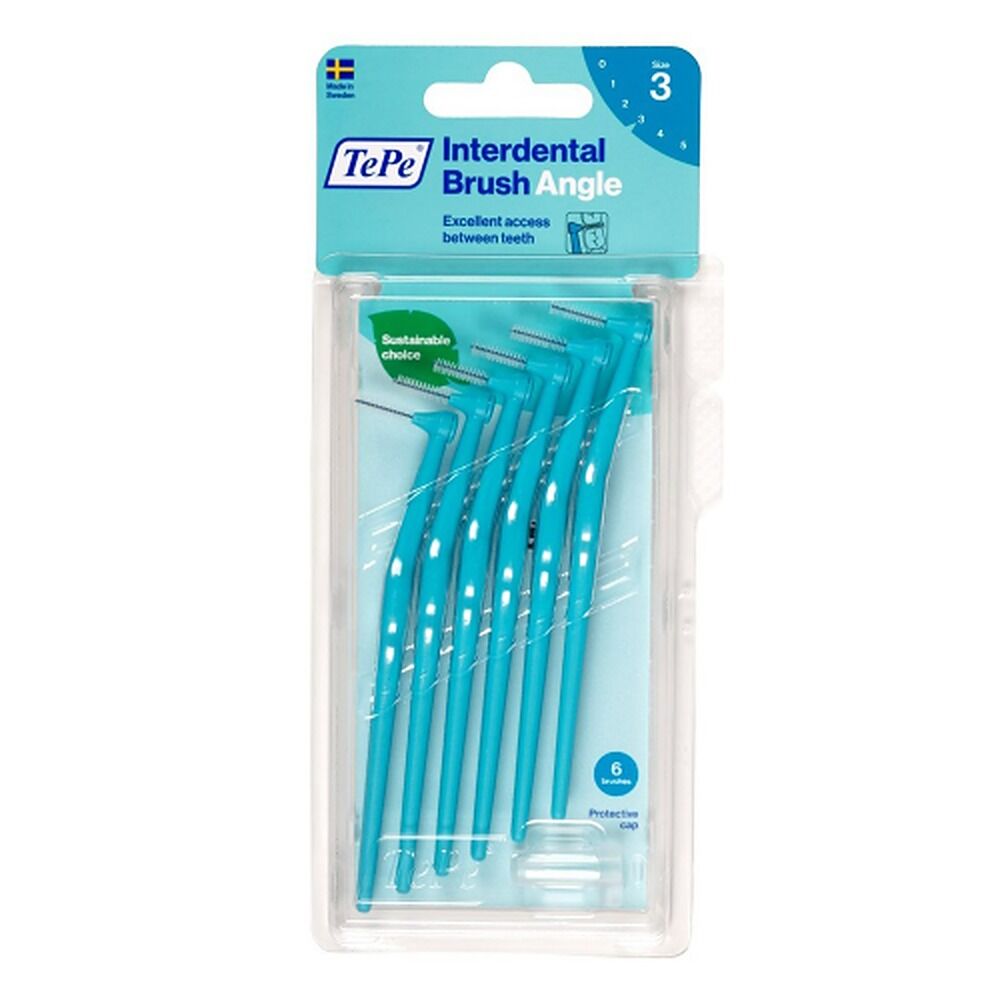 TEPE Interdental Brush Angle Blue Pack (ISO 3) 6 Pack