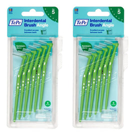 TEPE Interdental Brush Angle Green Pack (ISO 5) 6 Pack Bundle of 2
