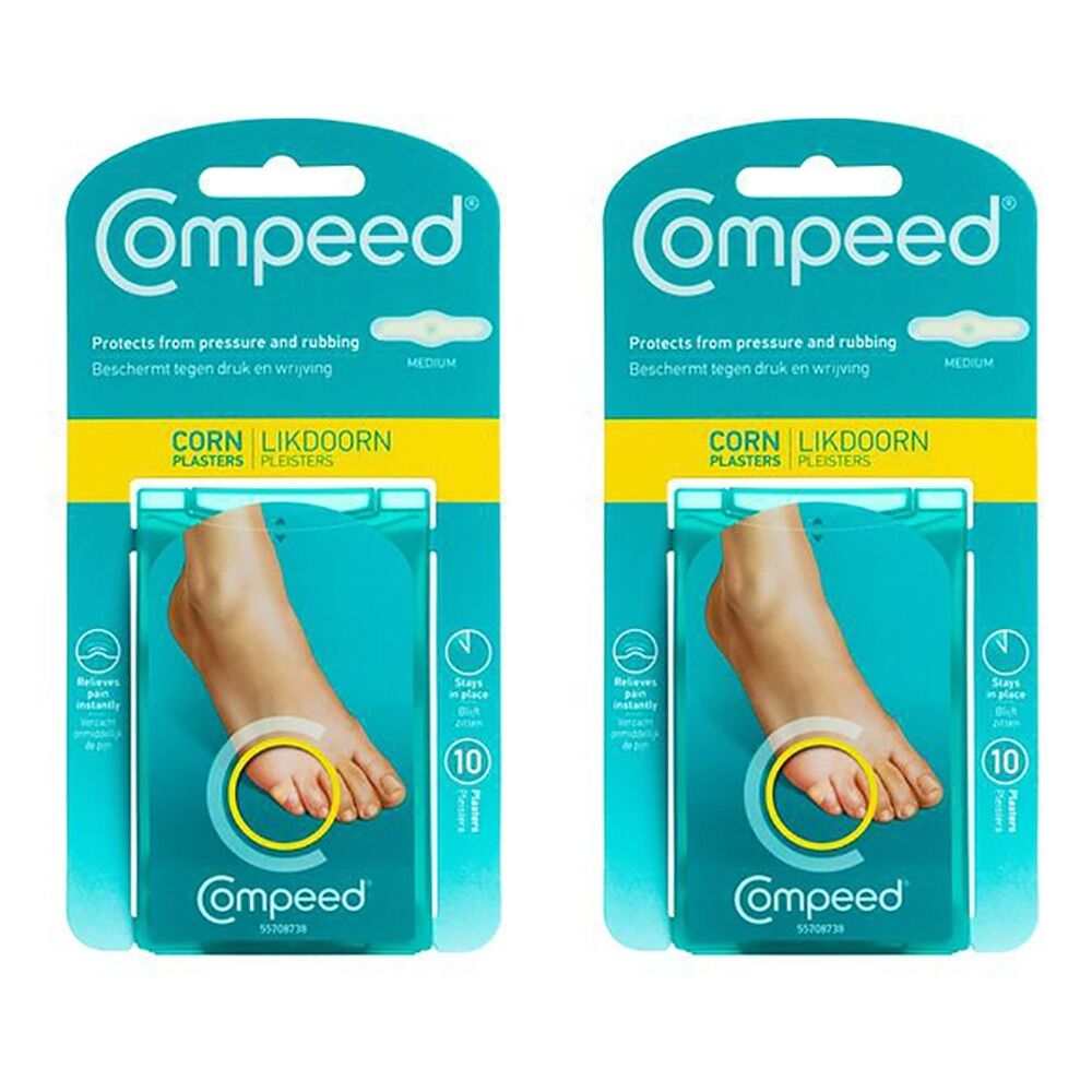 Compeed Corn Plasters Medium 10 Pack Bundle of 2