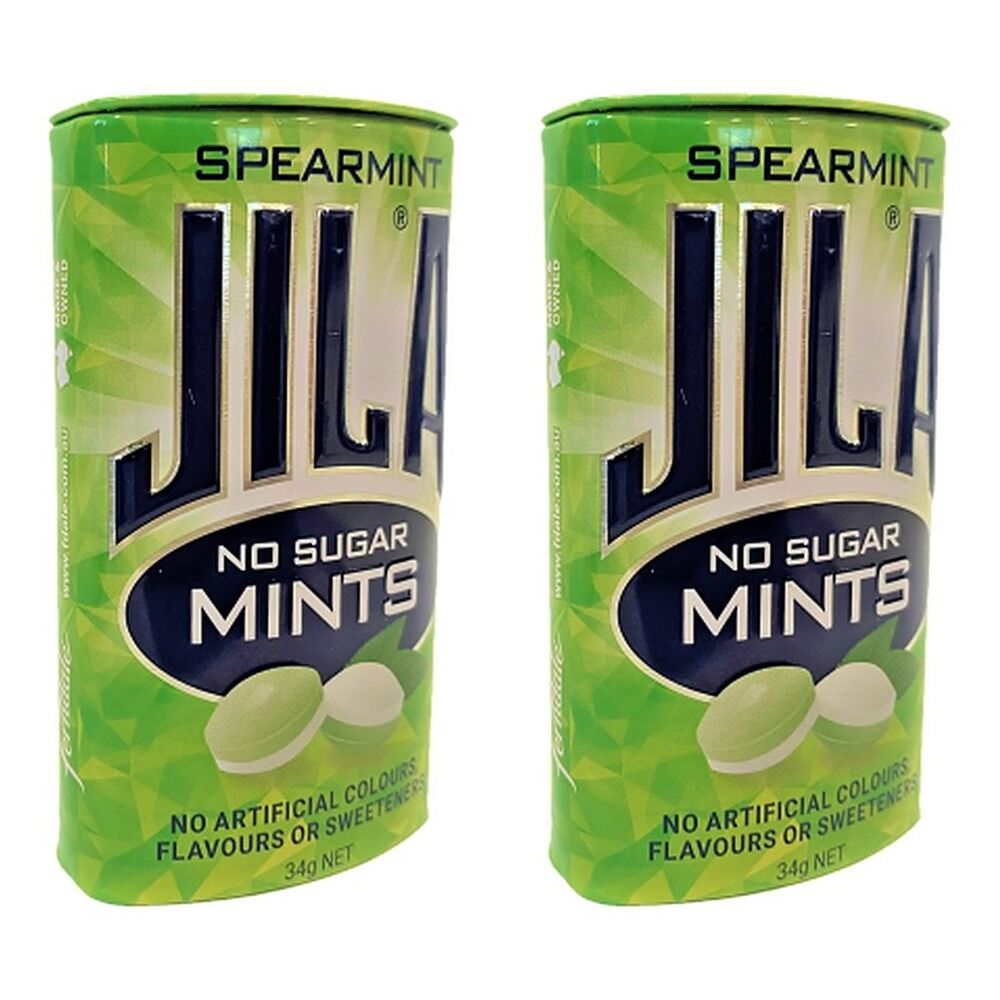 JILA Sugar Free Mints Spearmint 34g x 12 Bundle of 2
