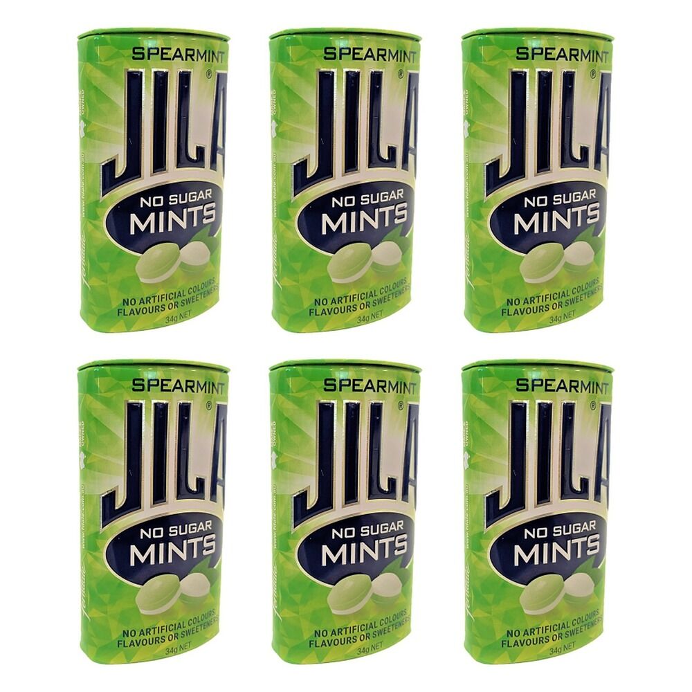 JILA Sugar Free Mints Spearmint 34g x 12 Bundle of 6