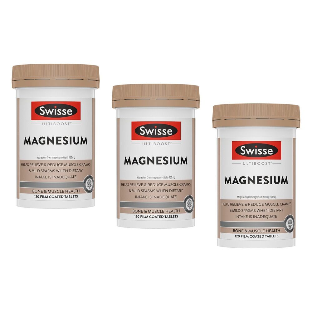 Swisse Ultiboost Magnesium 120 Tablets Pack of 3