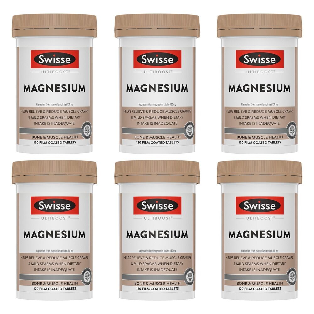 Swisse Ultiboost Magnesium 120 Tablets Pack of 6