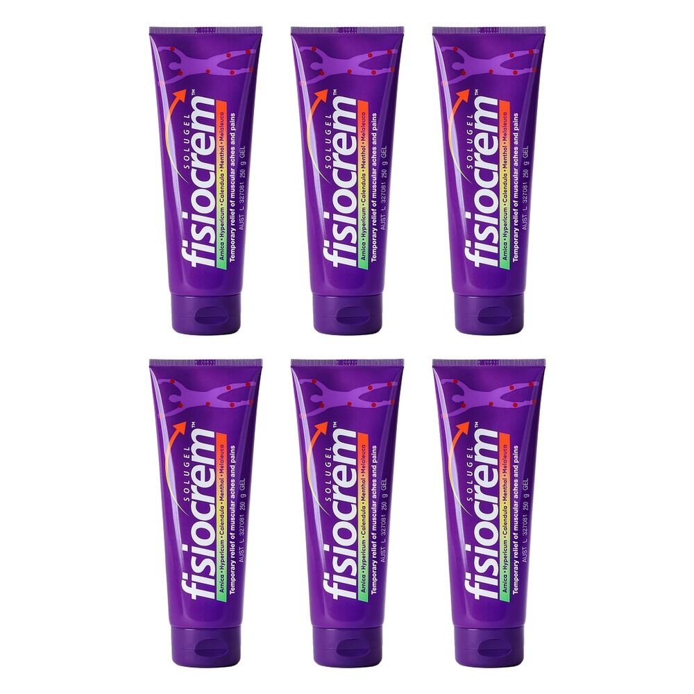 Fisiocrem Solugel Massage Cream 250g Pack of 6
