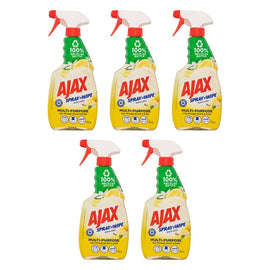 Ajax Spray n' Wipe Disinfectant Lemon 500mL x 10 Bundle of 5