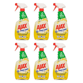 Ajax Spray n' Wipe Disinfectant Lemon 500mL x 10 Bundle of 6