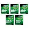Gillette Mach3 Sensitive Razor Blade Refills 4 Pack Bundle of 5