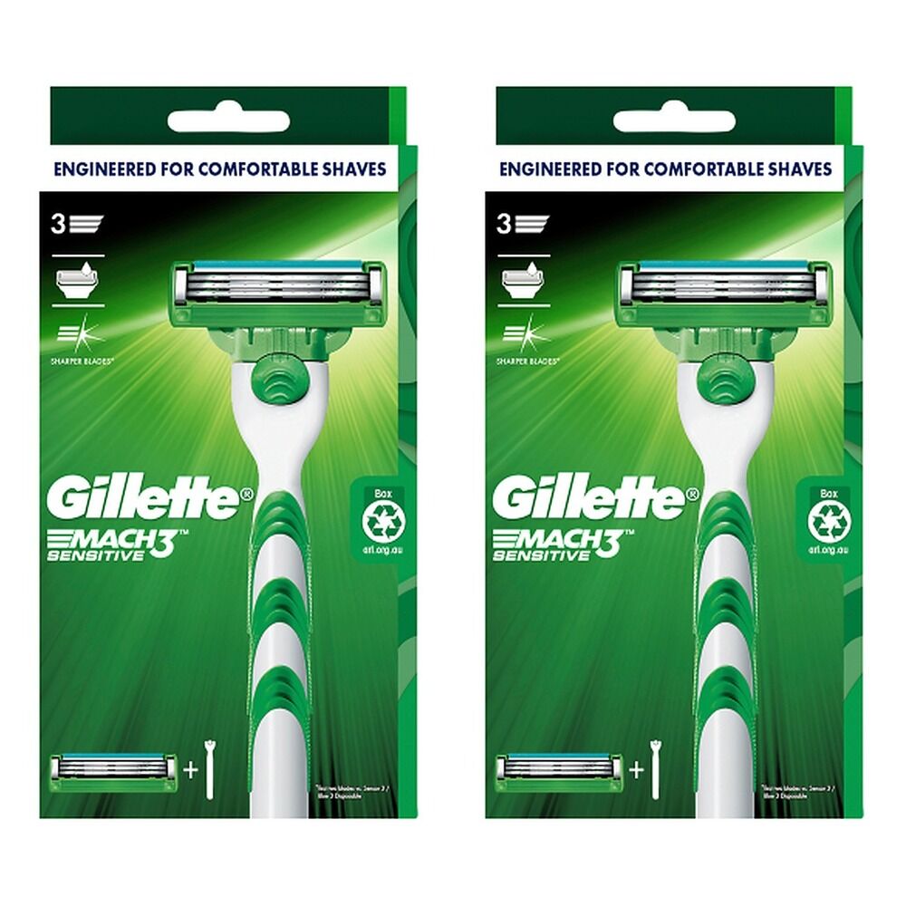 Gillette Mach3 Sensitive Razor Pack of 2