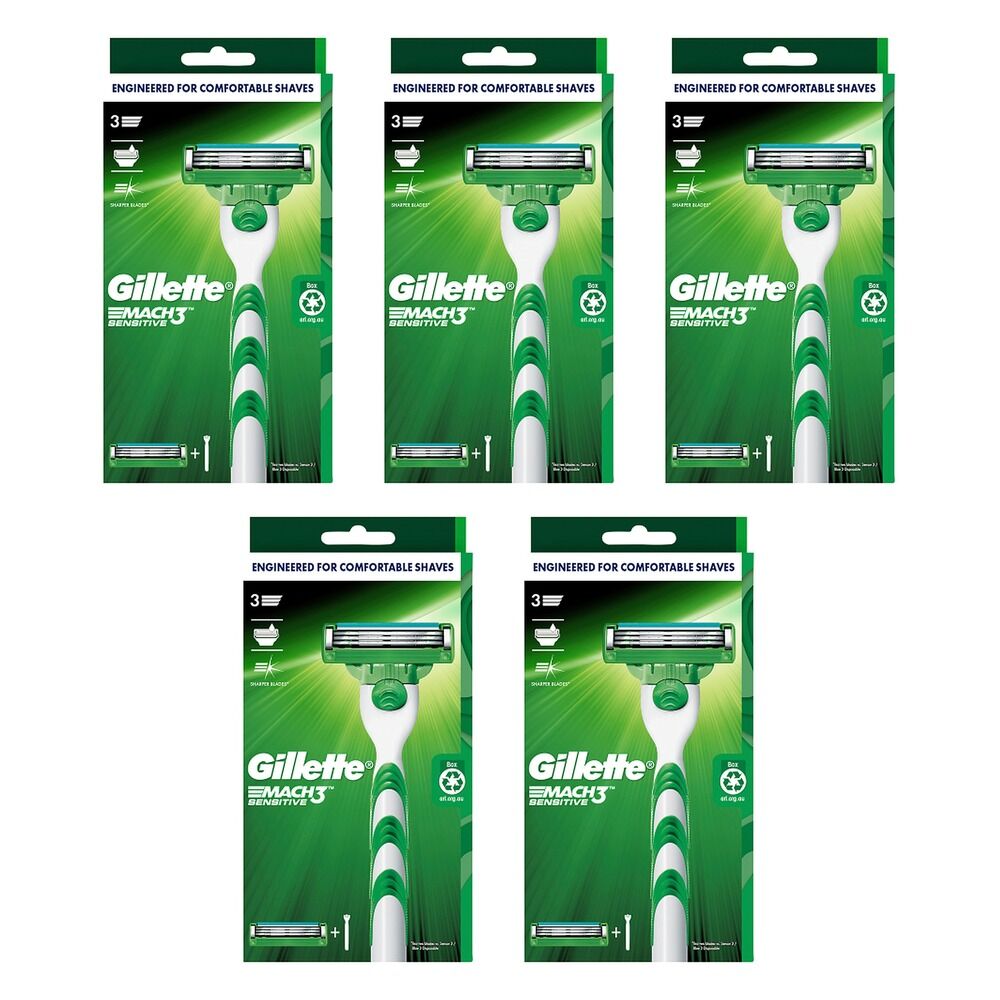 Gillette Mach3 Sensitive Razor Pack of 5