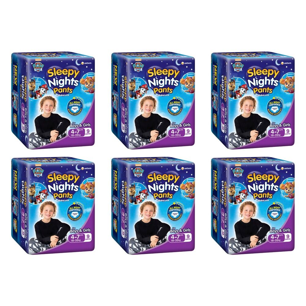 Baby Love SleepyNights Overnight Pants 4-7 Years (18-35kg) Bluey 9 Bundle of 6