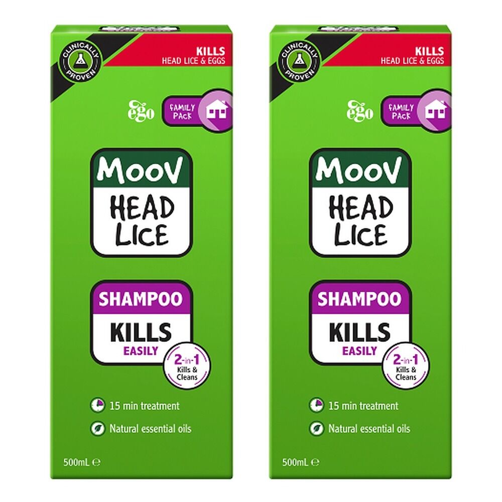 Ego Moov Head Lice Shampoo 500mL Pack of 2