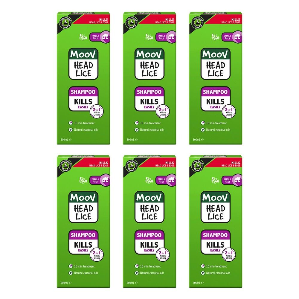 Ego Moov Head Lice Shampoo 500mL Pack of 6