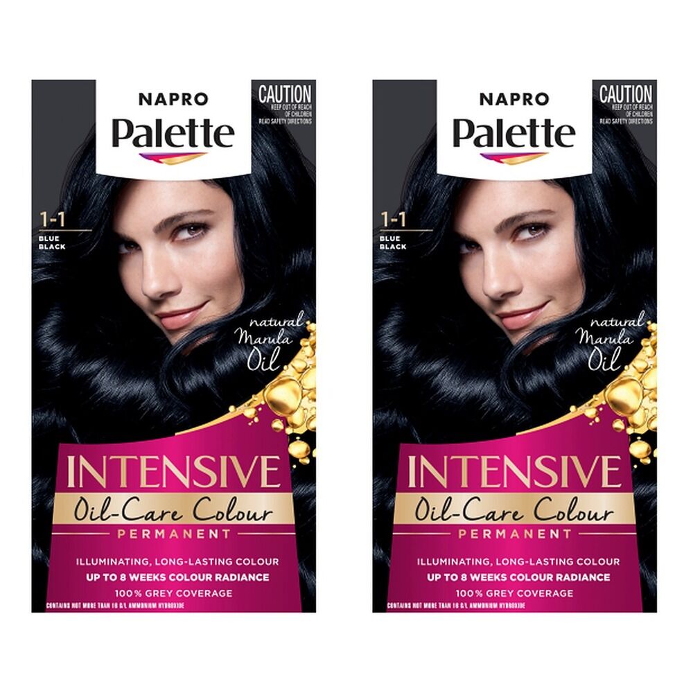 Napro Palette Permanent Creme Colour 1-1 Blue Black x 3 Bundle of 2