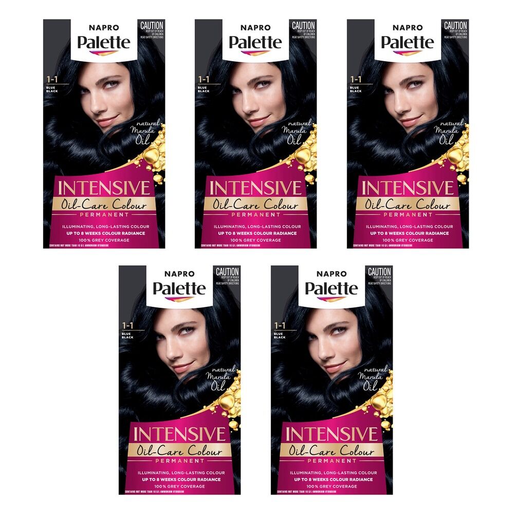 Napro Palette Permanent Creme Colour 1-1 Blue Black x 3 Bundle of 5