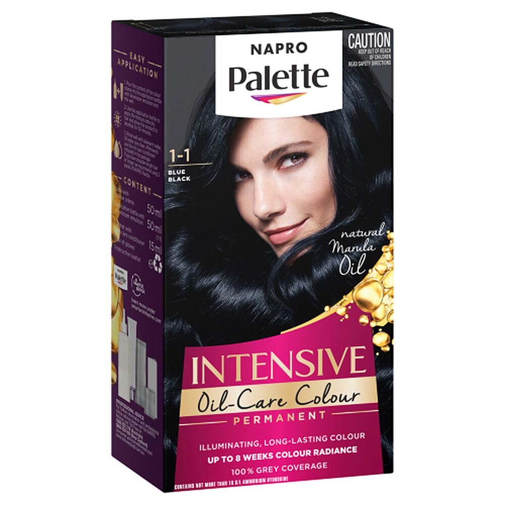 Napro Palette Permanent Creme Colour 1-1 Blue Black x 3