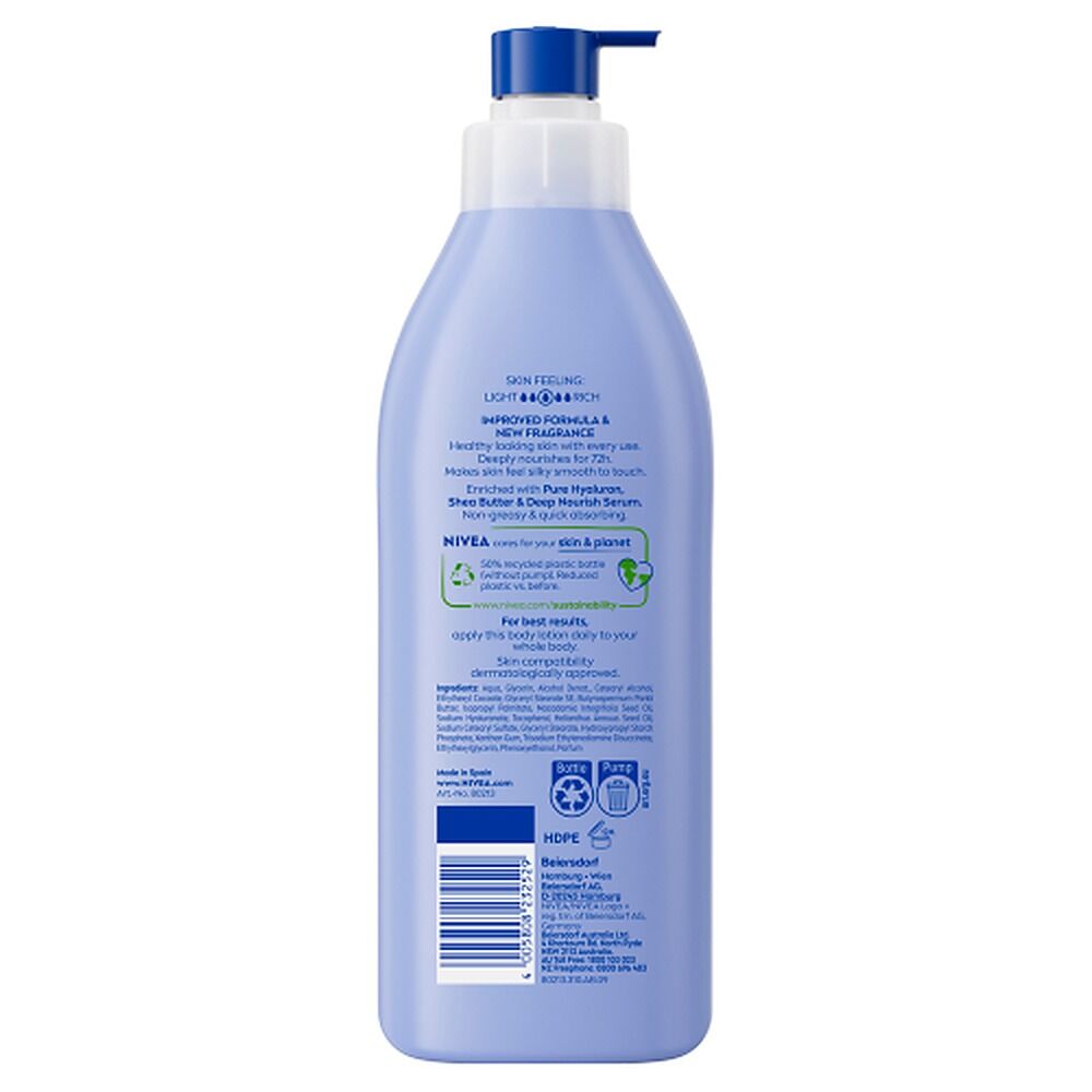 NIVEA Irresistibly Smooth Body Lotion, Long-Lasting Moisture, 400mL